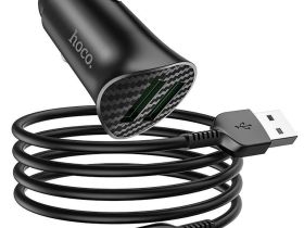 Автомобильное зарядное устройство Hoco Z39 Farsighted 2хUSB/кабель USB- Micro-USB 18W (черный)