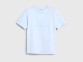 Футболка с принтом, Голубой