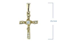 Подвеска из желтого золота с бриллиантами э0301пд04200748