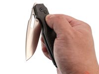 Складной нож Kizer Dogfish, сталь NitroV, рукоять микарта, черный