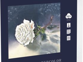 Папка для акварели Лилия Холдинг "Серебряная роза" А3 5 л 300 г, хлопок 100%
