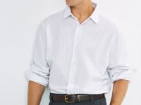 Рубашка в полоску O'STIN x Яндекс Книги, Белый