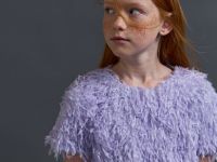 Фактурная блузка для девочек, Фиолетовый