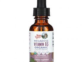 MaryRuth Organics, Органические жидкие капли с витамином D3 Megadose, с ананасом, 30 мл (1 жидк. Унция)