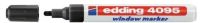 Маркер для стекла смываемый Edding "4095" 2-3 мм с круглым наконечником, черный