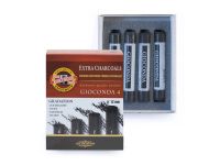 Набор уголь искусственный Koh-I-Noor "Gioconda" черный, круглый, 2B-H, 4 шт