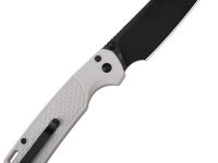 Складной нож CJRB Large Pyrite-Light, сталь AR-RPM9, рукоять FRN, белый/черный