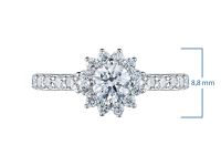 Классическое кольцо из белого золота э4712кц04201506_white