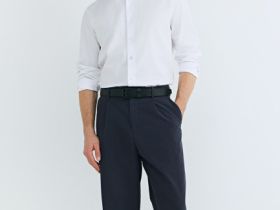 Брюки из техноткани со складками, Синий