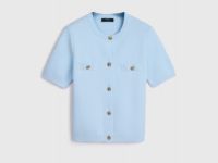 Кардиган с коротким рукавом, Голубой