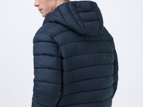 Базовая ультралёгкая куртка с капюшоном, Синий