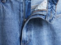 Широкие джинсы с высокой посадкой, Голубой