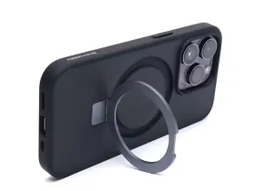 Чехол-накладка Keephone Magico Series Magsafe для Apple iPhone 15 Pro (пластик/кольцо-держатель) матовый (черная рамка)