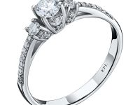 Классическое кольцо из белого золота с бриллиантами э0901кц02220013