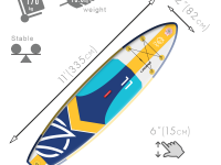 Надувная доска для SUP-бординга ZAP LEGEND 11 FUSION