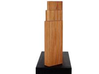 Подставка для ножей магнитная Woodinhome KS050SON-ST, дуб/мрамор