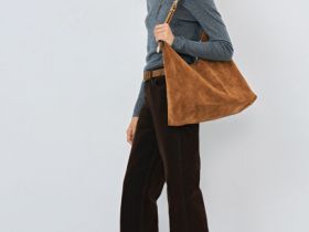 Прямые джинсы с бархатным напылением, Коричневый