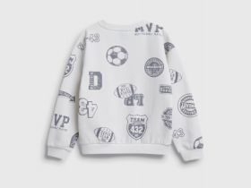 Свитшот с принтом для мальчиков, Бежевый