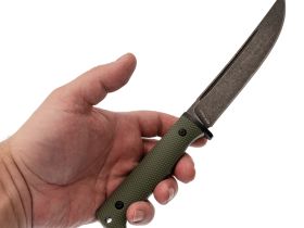 Туристический нож НОКС Смерш М модель 622, сталь AUS-8, рукоять резинопластик, зеленый