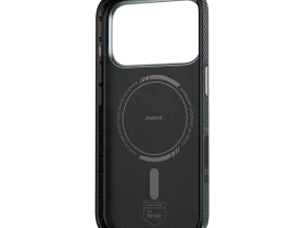 Чехол-накладка Benks ArmorPro Aurora для iPhone 17 Pro Max кевлар (сине-зеленый)