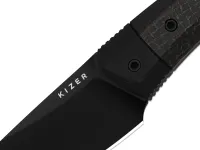 Туристический нож Kizer Momo Fix 3 PVD, сталь AEB-L, рукоять Black Micarta/Black G10