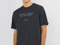 Футболка с текстовым принтом, Серый