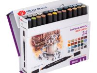 Набор спиртовых маркеров Сонет Twin Brush "Хюгге" 24 цветов