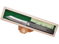 Складной нож Nagao Higonokami Damascus hand forging, 100мм, сталь Aogami, рукоять металл, черный