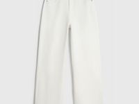 Широкие джинсы Wide leg с высокой посадкой, Белый