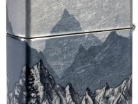 Зажигалка ZIPPO Mountain Sketch с покрытием 540 Tumbled Chrome, латунь/сталь, разноцветная, 38x13x57 мм