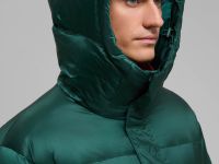 Пуховое полупальто с воротником-стойкой