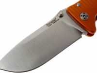 Нож складной LionSteel SR2A OS Mini, сталь Uddeholm Sleipner® Satin Finish, рукоять алюминий (Solid®), оранжевый
