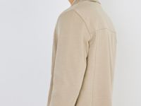 Куртка-рубашка из структурного трикотажа, Бежевый
