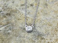 Колье из белого золота с бриллиантом э0901кл06168800