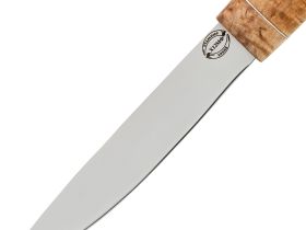 Нож Северный средний, сталь Х12 МФ, рукоять карельская береза, с откованным долом