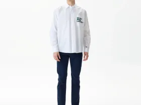 Мужская рубашка Lacoste свободного кроя с принтом