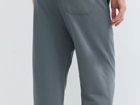 Трикотажные прямые брюки, Серый