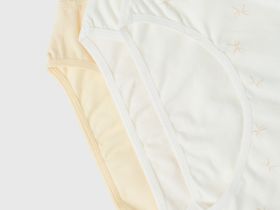 Трусы-слипы с кружевом для девочек, 3 шт., Желтый