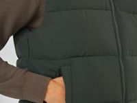 Стёганый утеплённый жилет с воротником-стойкой, Зеленый