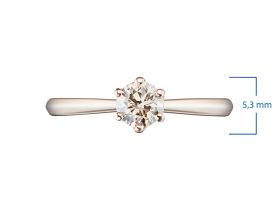 Кольцо из красного золота с бриллиантом э0201кц07200752