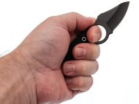 Шейный нож Kizlyar Supreme Amigo X, сталь D2, рукоять G10, черный