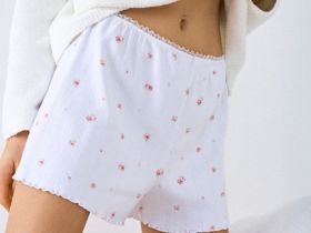 Шорты пижамные из трикотажа пуантель, Белый