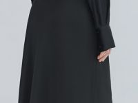 Атласная юбка миди А-силуэта, Черный