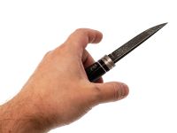 Авторский нож Сова, сталь мозаичный дамаск, подарочная шкатулка