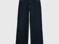 Широкие джинсы Wide leg с высокой посадкой, Синий