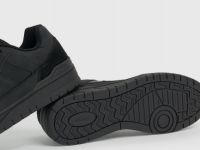 Кроссовки со вставками из натуральной замши, Черный