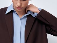 Однобортный жакет прямого силуэта