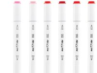 Набор маркеров для скетчинга MESHU 6 цв, розовые цвета