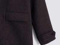 Однобортное пальто с отложным воротником