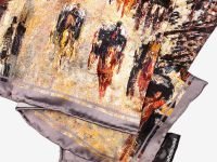 Платок Писсарро "Бульвар Монмартр" 60х60 мм, шелк